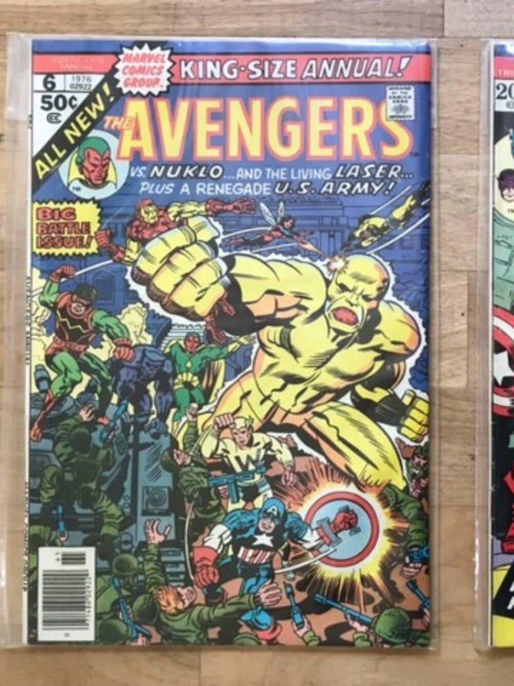 Lot of 2 The Avengers Original Comics, #6 Annual (1976) and #16 (1974)
